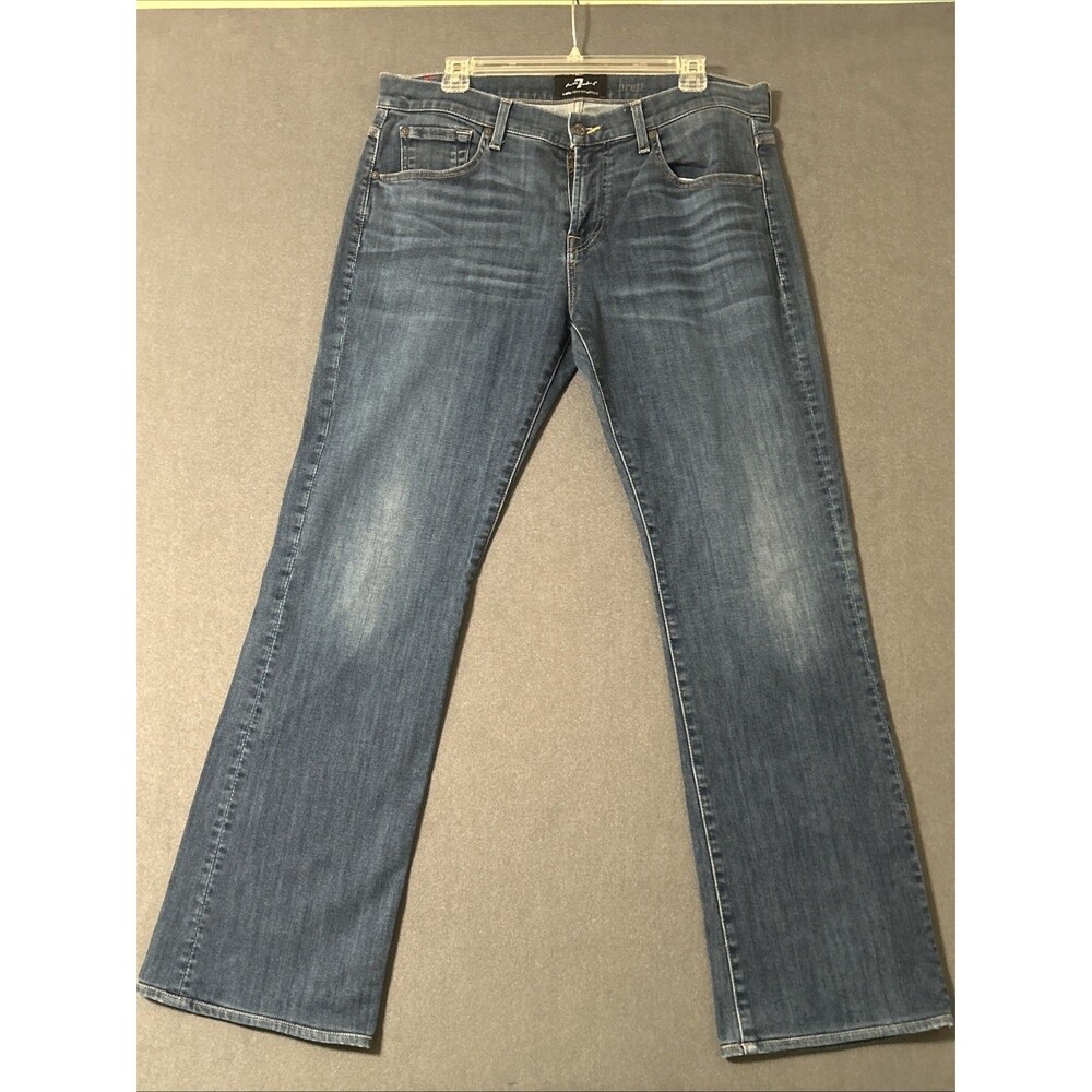 Women’s 7 for all Mankind Luxe Performance Bootcut Jeans Mid Rise Sz 34